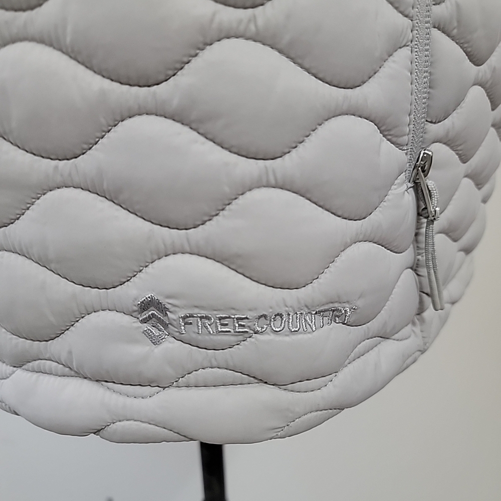 Free Country Repreve Quilted Vest  Zip SILVER CHIP LADIES Size XL NWOT - Picture 2 of 10
